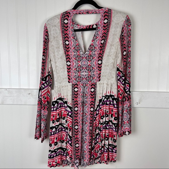 FREE PEOPLE Teagen Boarder Printed Mini Dress - Picture 5 of 6